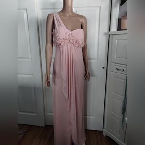 LM Collection Blush Pink One Shoulder Dress 12